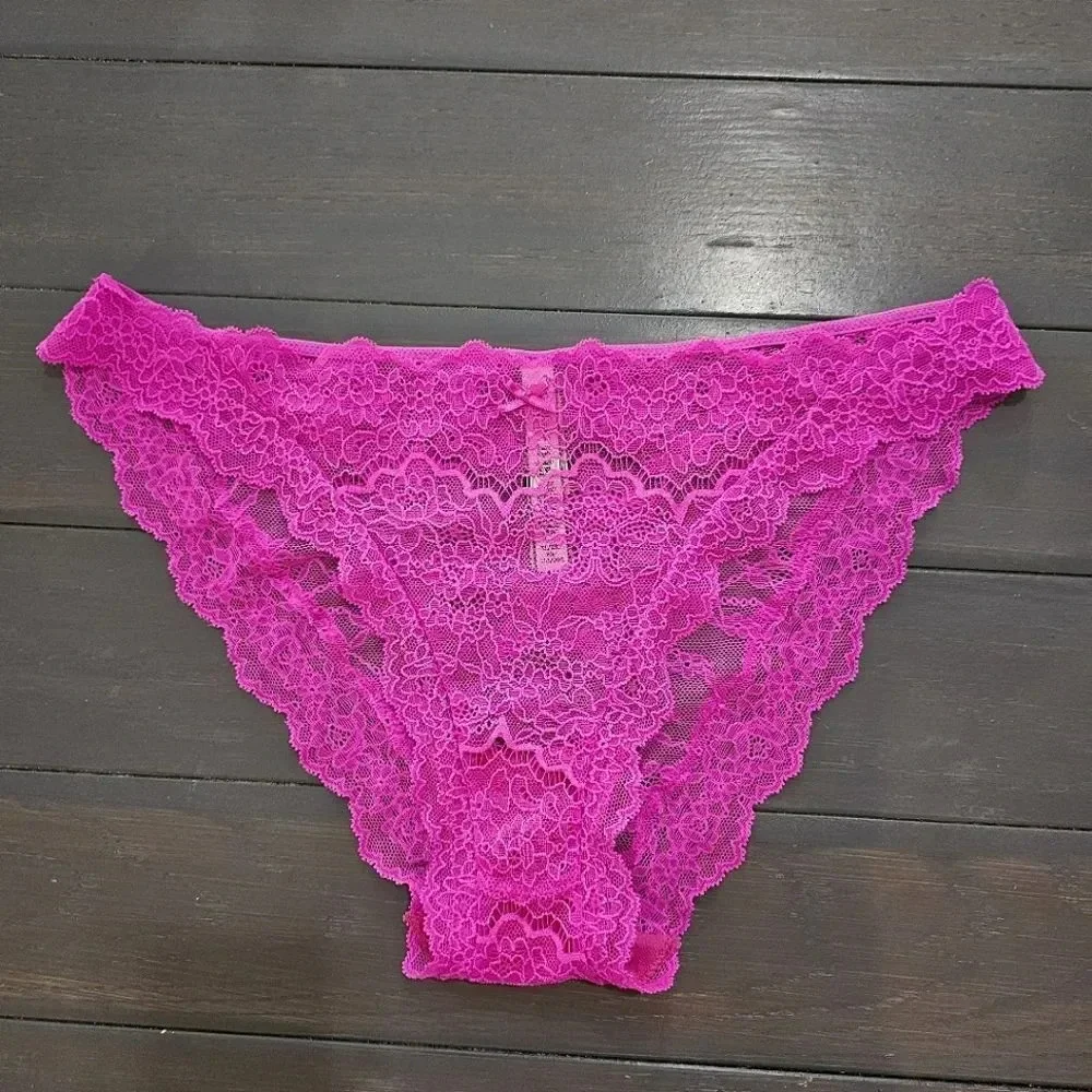 Victoria's Secret Dream Angels Pink Allure Shine Cheekini Panty Size XL